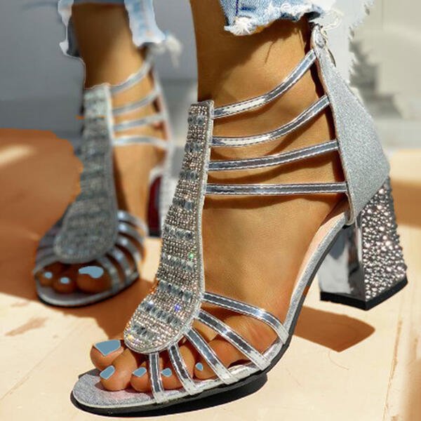Amara | Women's Embellished Block Heel Sandals - Image 2