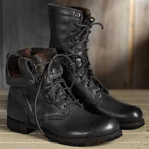 Andromeda | Women's Lace Up Mid Calf Boots - Image 2