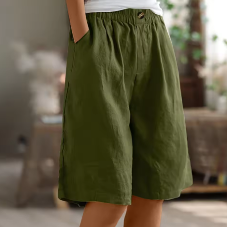 Beatriz | Women's Wide Leg High Waisted Shorts - Image 1