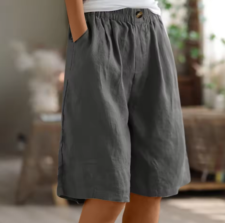 Beatriz | Women's Wide Leg High Waisted Shorts - Image 2