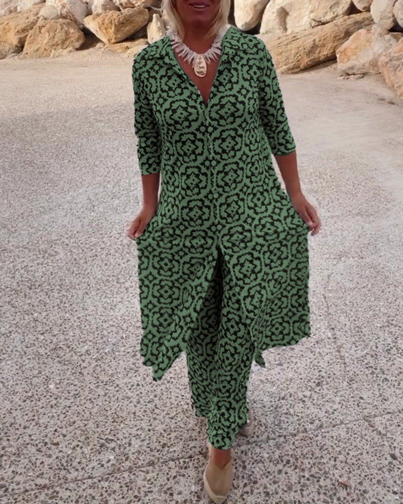 Calliope | Women's Geometric Print Two Piece Set - Image 2