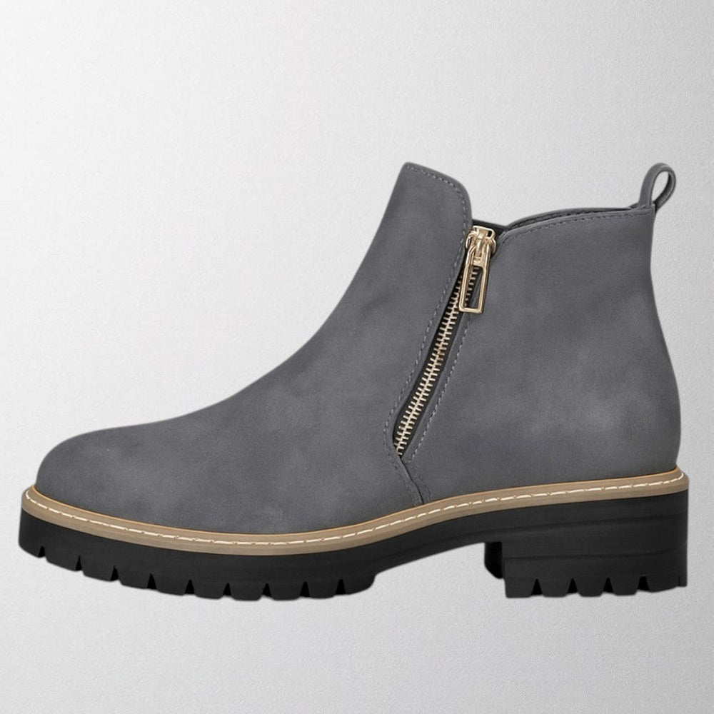 Callista | Women's Black Side Zip Ankle Boots - Image 2