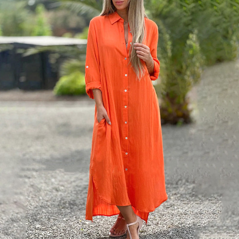 Callista | Women's Button Down Maxi Shirt Dress - Image 2
