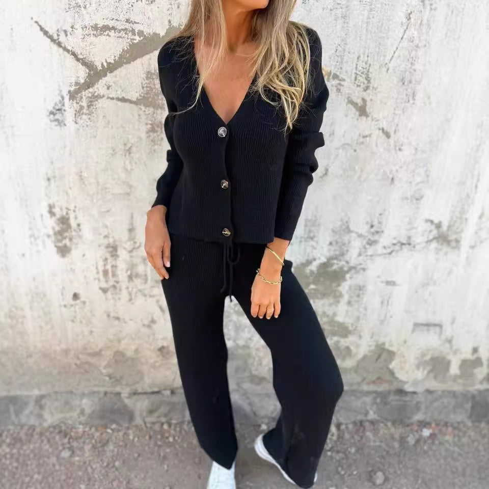 Celeste | Women's Ribbed Cardigan Set - Image 2