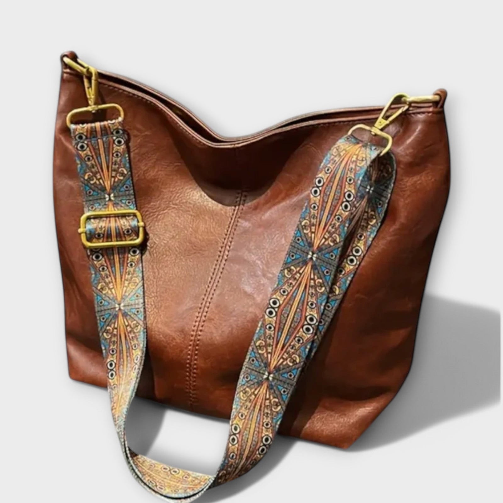 Cordovan | Women's Patterned Strap Shoulder Bag - Image 1