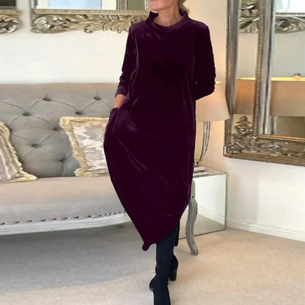 Felicitas | Women's Cowl Neck Long Sleeve Tunic - Image 2