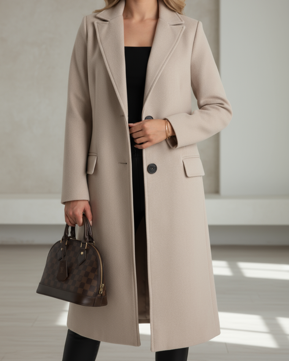 Isabelle | Women's Tailored Long Coat - Image 2
