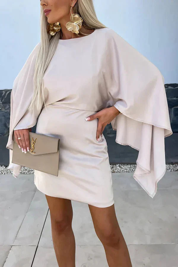 Juliana | Women's Cape Sleeve Mini Dress - Image 2