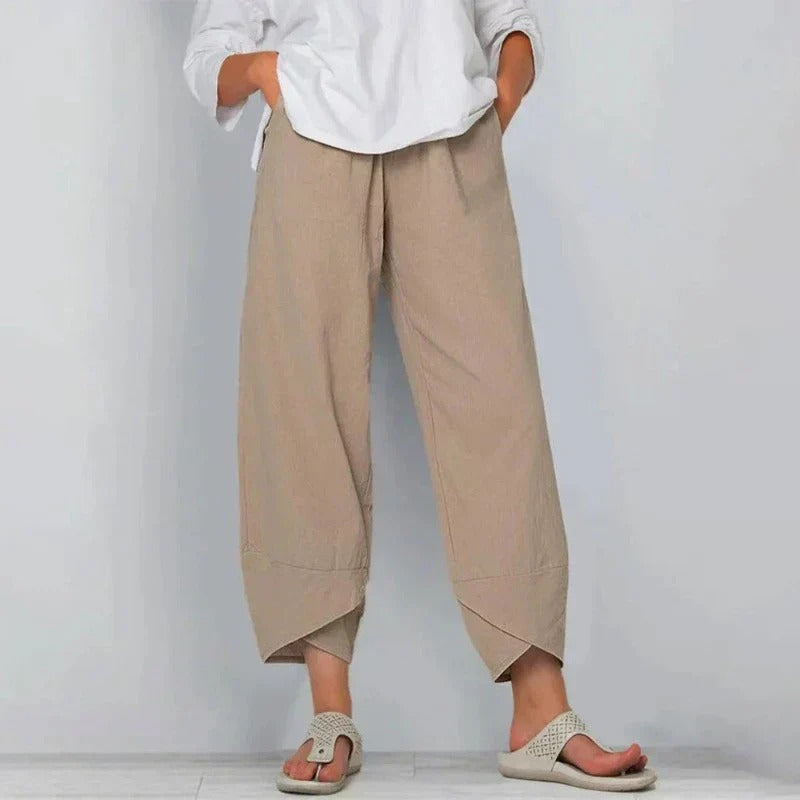 Lynneth | Women's Wide Leg Cropped Pants - Image 2