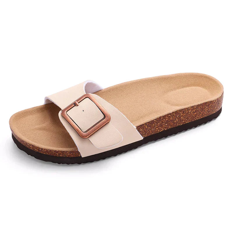Meredith | Women's Flat Buckle Sandals - Image 2