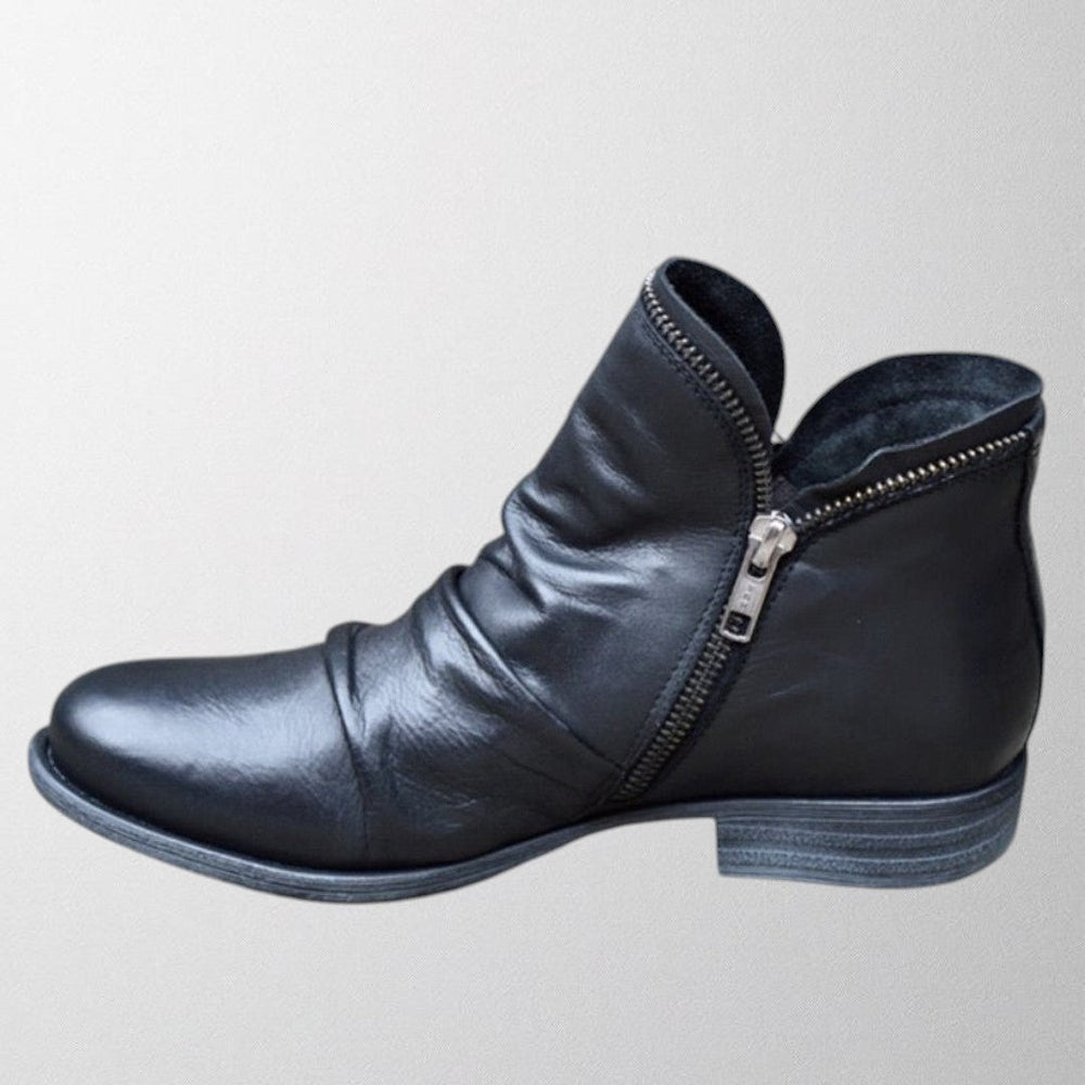 Mirabel | Women's Purple Zip Ankle Boots - Image 2