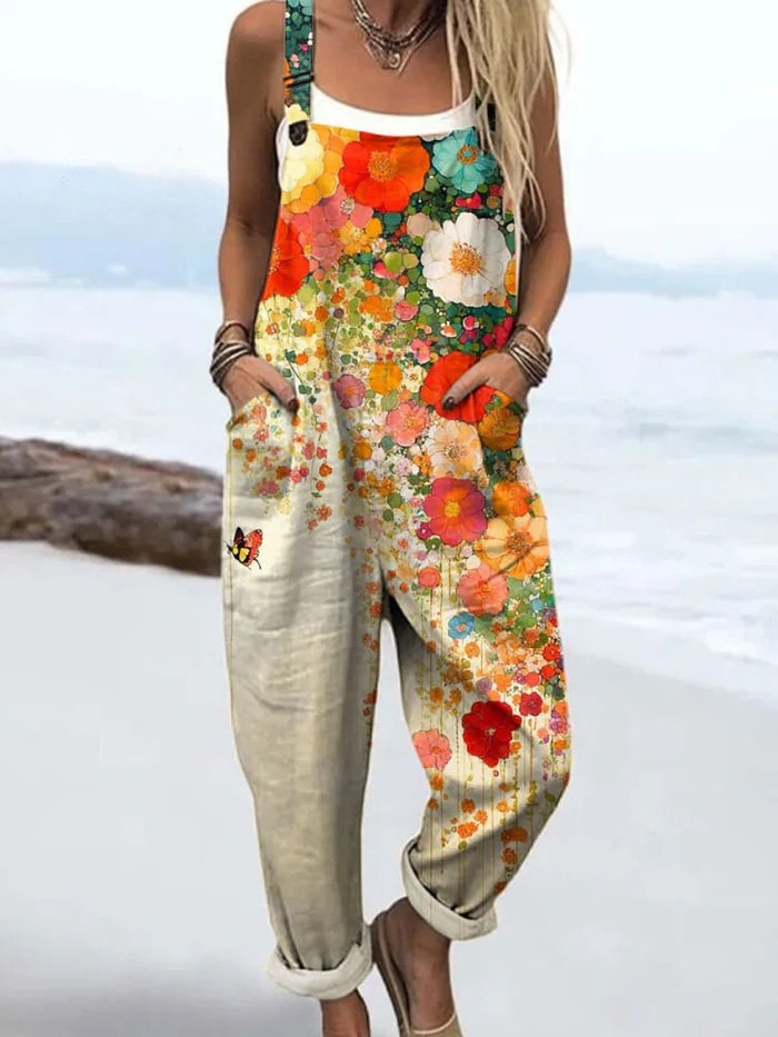 Mirabella | Women's Floral Wide Leg Jumpsuit - Image 1