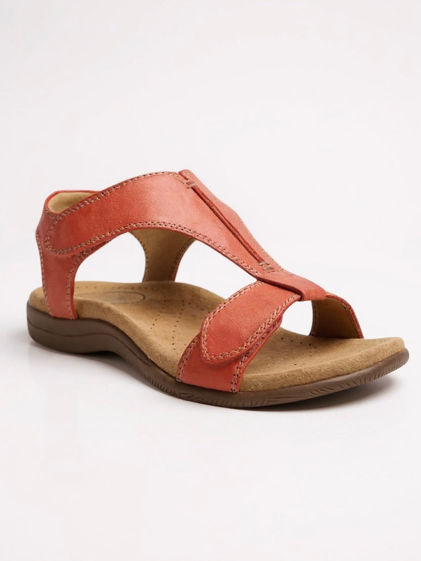 Nadette | Women's T-Strap Comfort Flat Sandals - Image 2