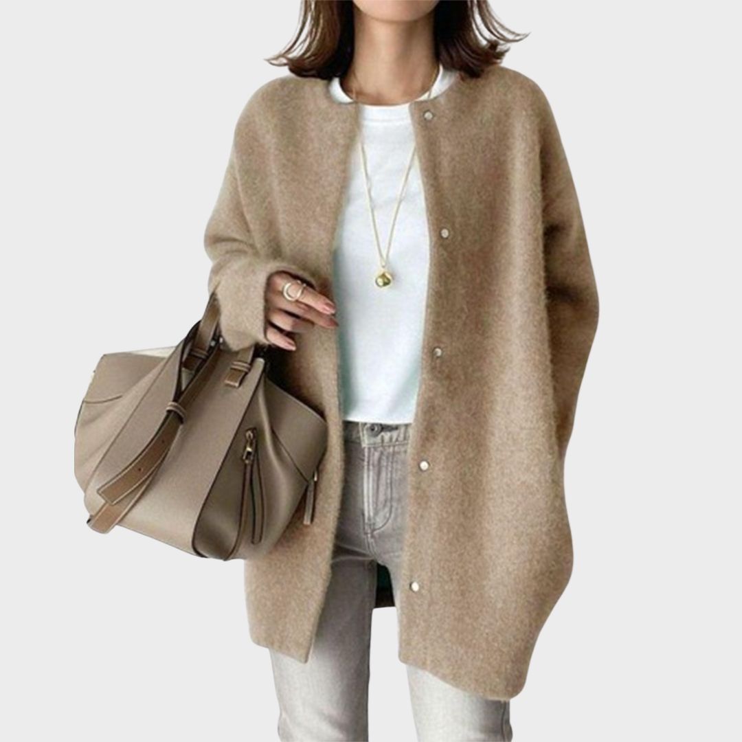 Nerida | Women's Button Front Long Sleeve Cardigan - Image 1