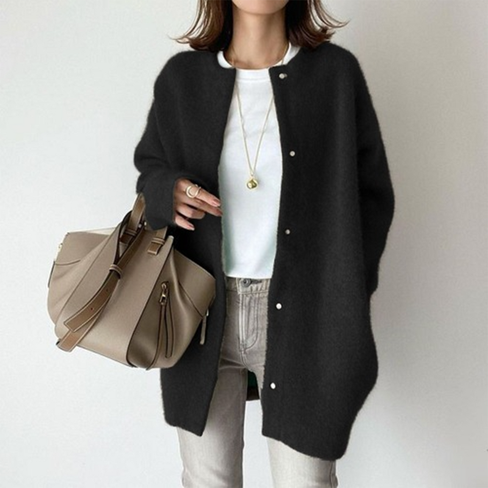 Nerida | Women's Button Front Long Sleeve Cardigan - Image 2