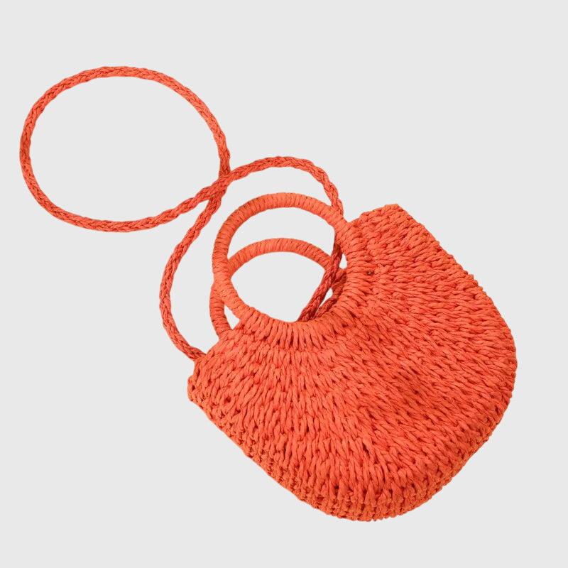Riona | Women's Woven Round Handle Crossbody Bag - Image 2