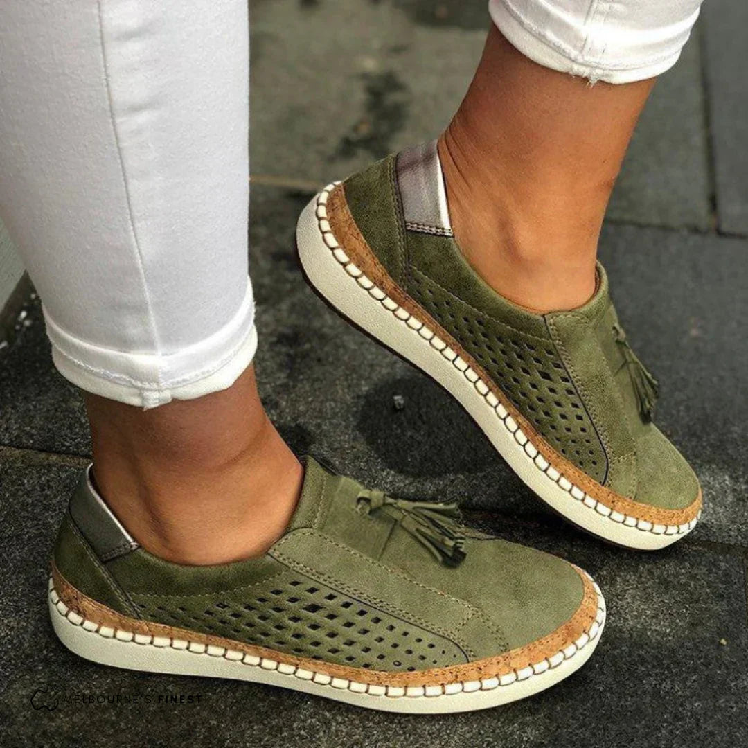Rosabella | Women's Slip On Perforated Sneakers - Image 1
