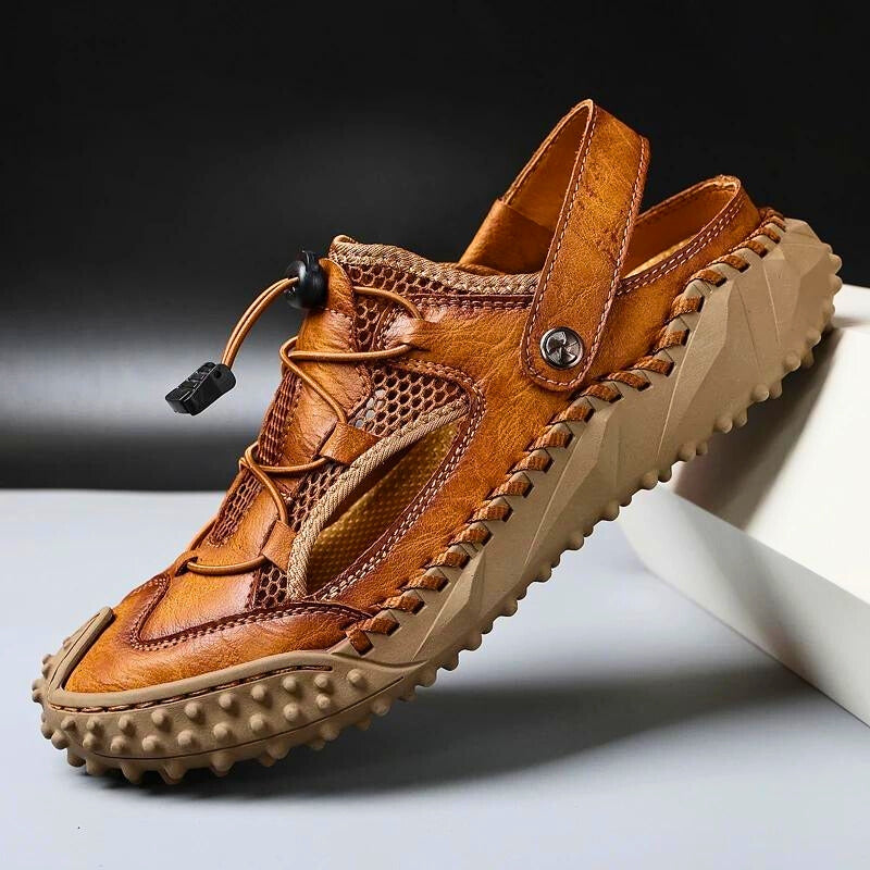 Vexen | Men's Closed Toe Outdoor Hiking Sandal - Light Brown - Image 1