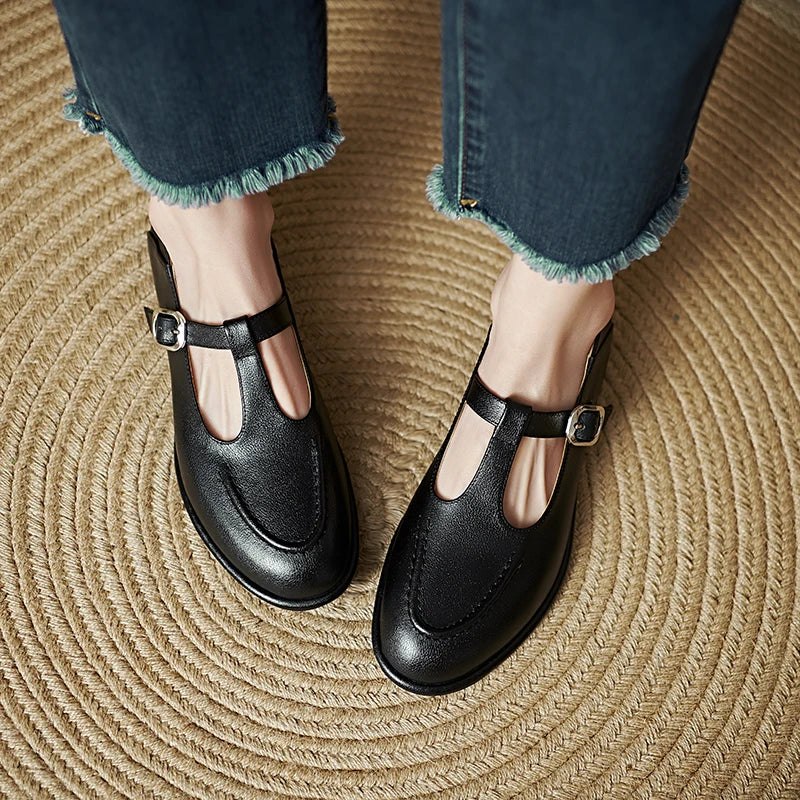 Winifred | Women's T-Strap Mary Jane Flats - Image 2