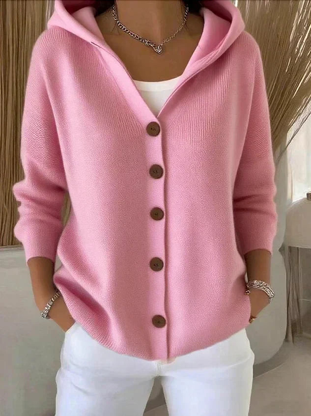 Zara | Women's Hooded Button Front Cardigan - Image 1